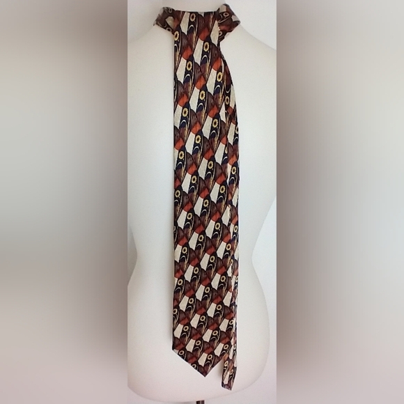 VINTAGE LANVIN PARIS SILK NECK TIE - Picture 3 of 5